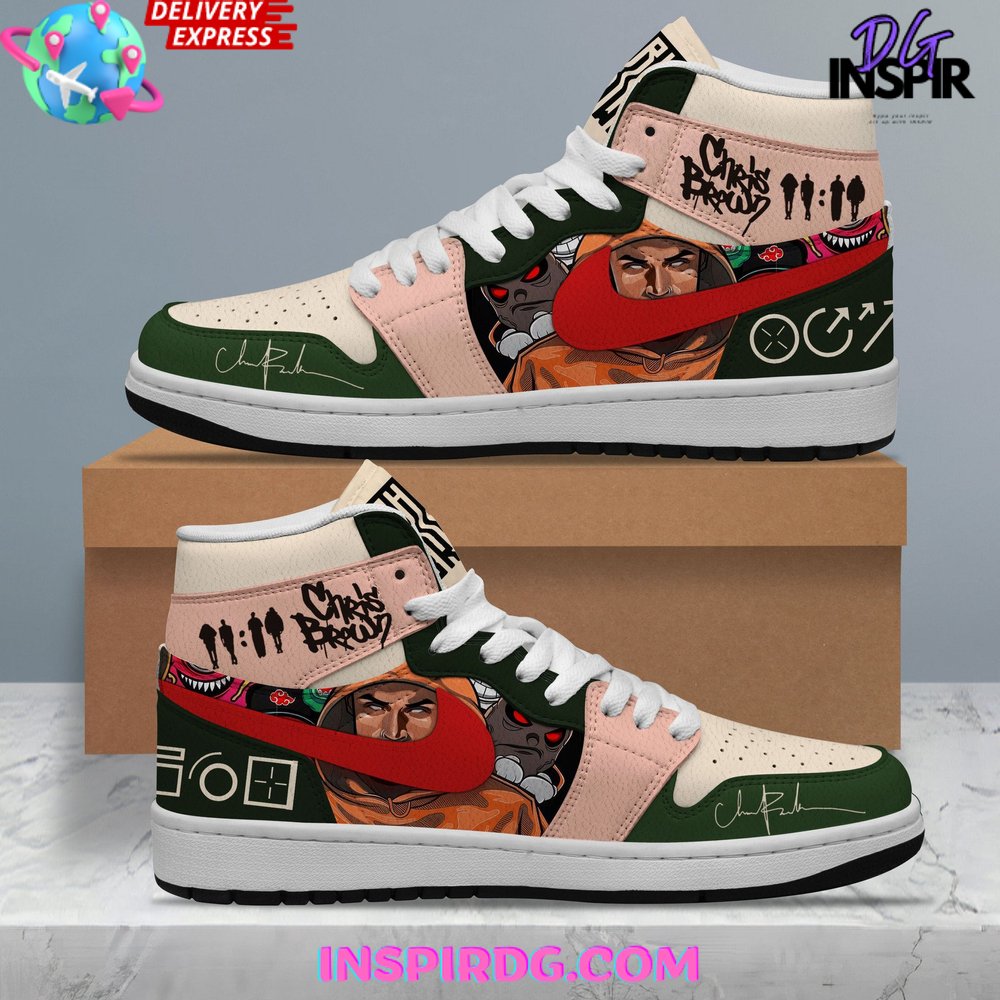 Ideafootwear Chris Brown AJ1 High Sneakers Shoes For Men And Women 7