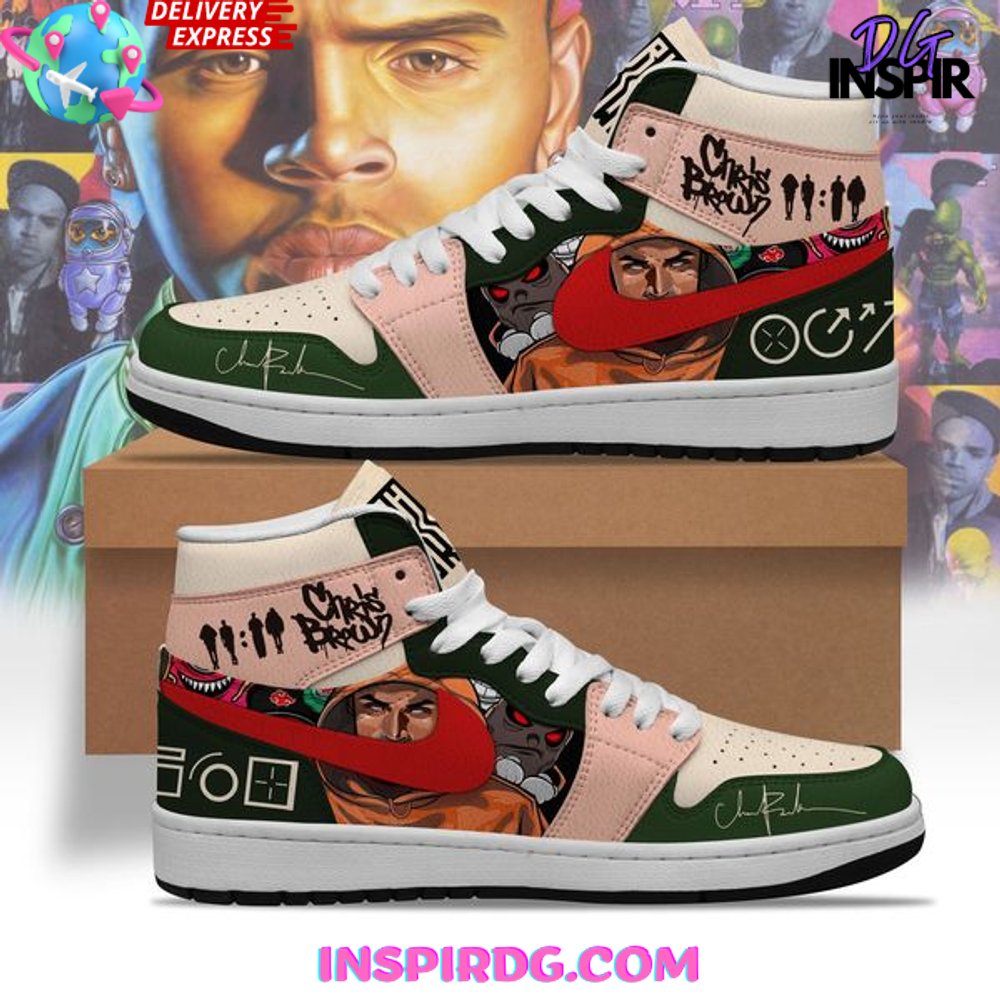 Ideafootwear Chris Brown AJ1 High Sneakers Shoes For Men And Women 7
