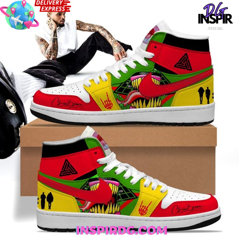 Ideafootwear Chris Brown AJ1 High Sneakers Shoes For Men And Women 6