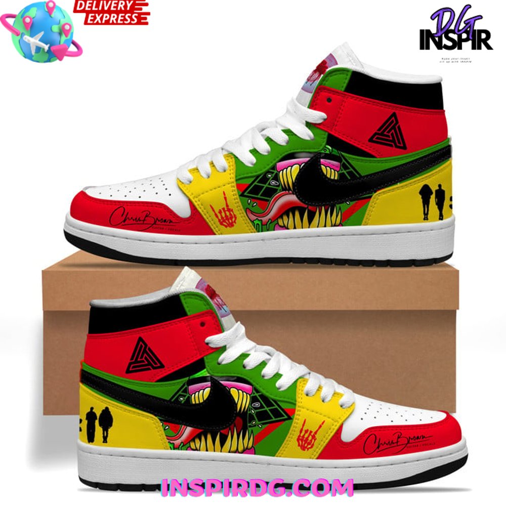 Ideafootwear Chris Brown AJ1 High Sneakers Shoes For Men And Women 6