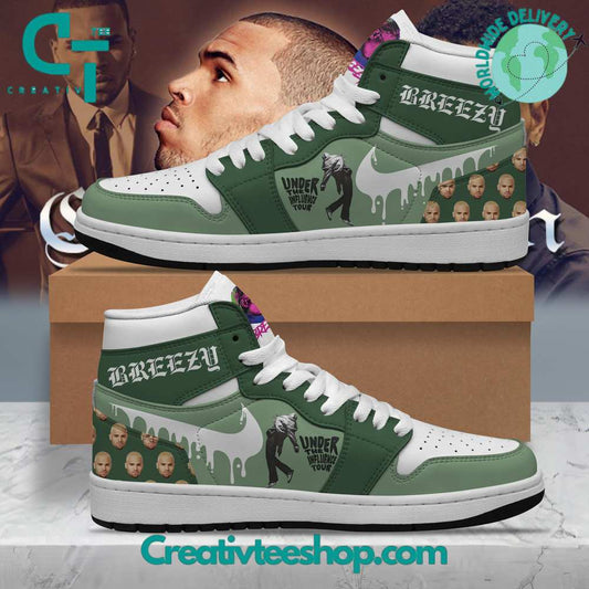 Ideafootwear Chris Brown AJ1 High Sneakers Shoes For Men And Women 8
