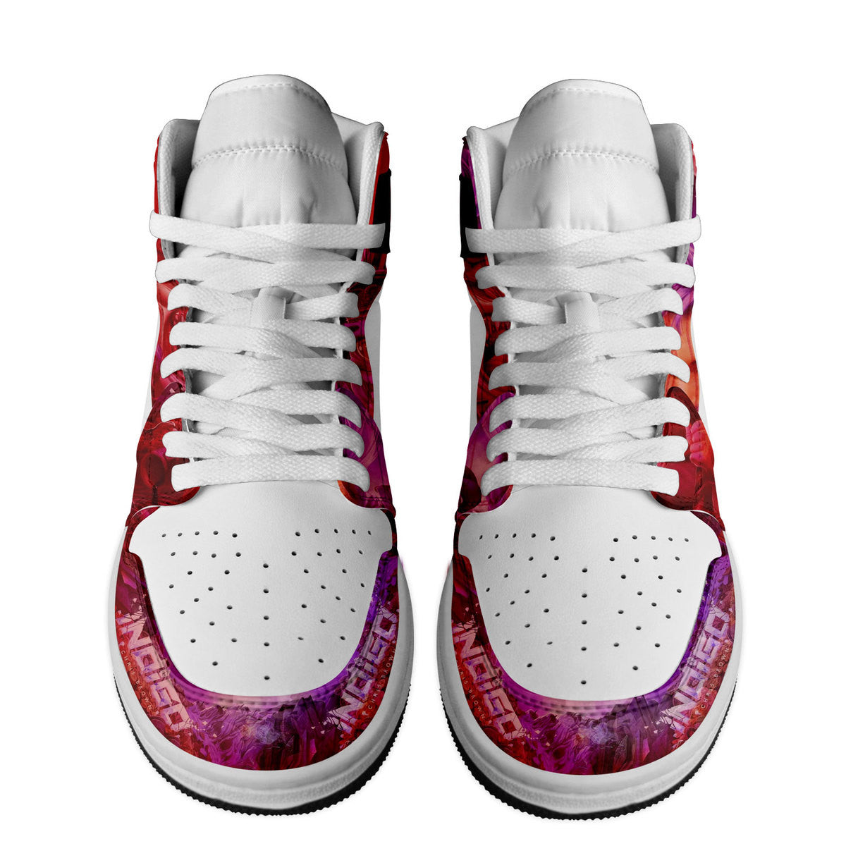 Ideafootwear Chris Brown AJ1 High Sneakers Shoes For Men And Women 13