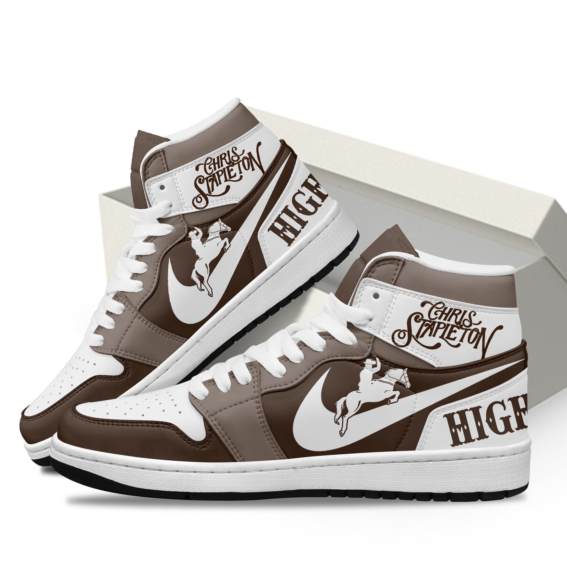 Ideafootwear Chris Stapleton AJ1 High Sneakers Shoes For Men And Women 3