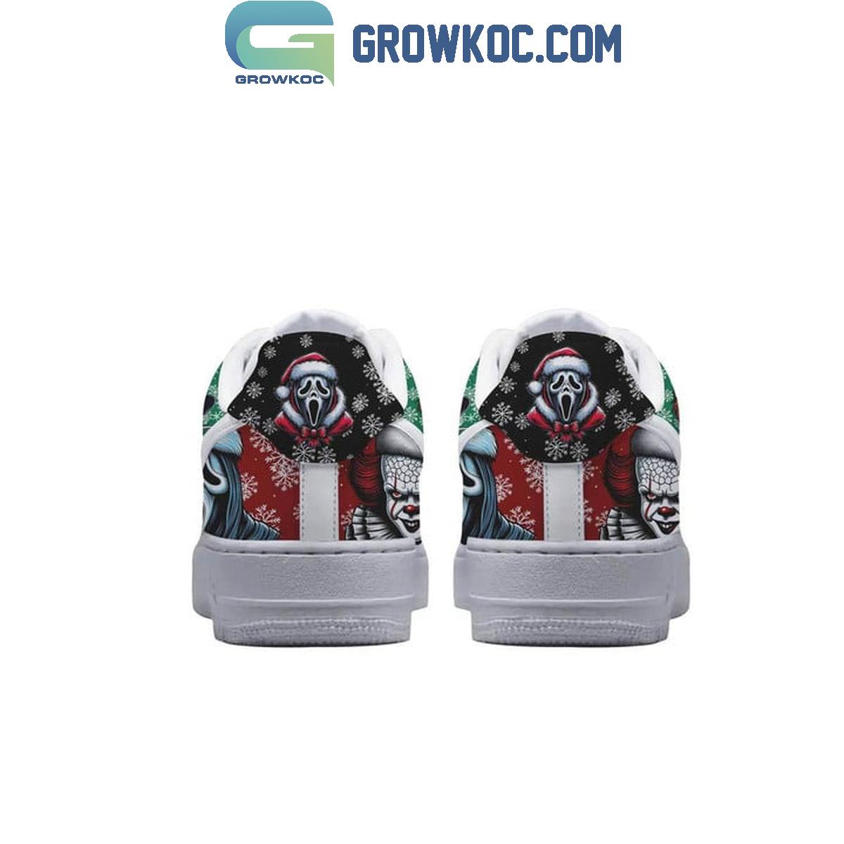 Ideafootwear Christmas Time For Horror Movies Air Low-Top Sneakers Shoes For Men And Women 1