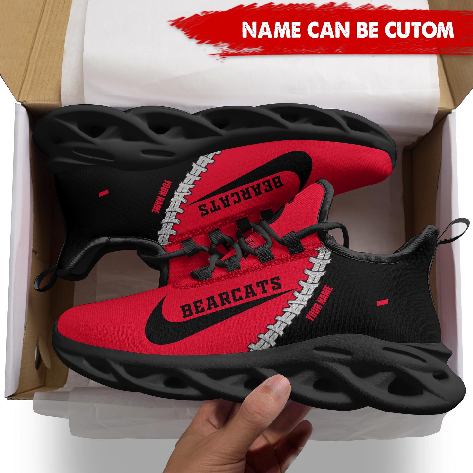 Ideafootwear Cincinnati Bearcats Max Soul Shoes Sneakers For Men And Women 1