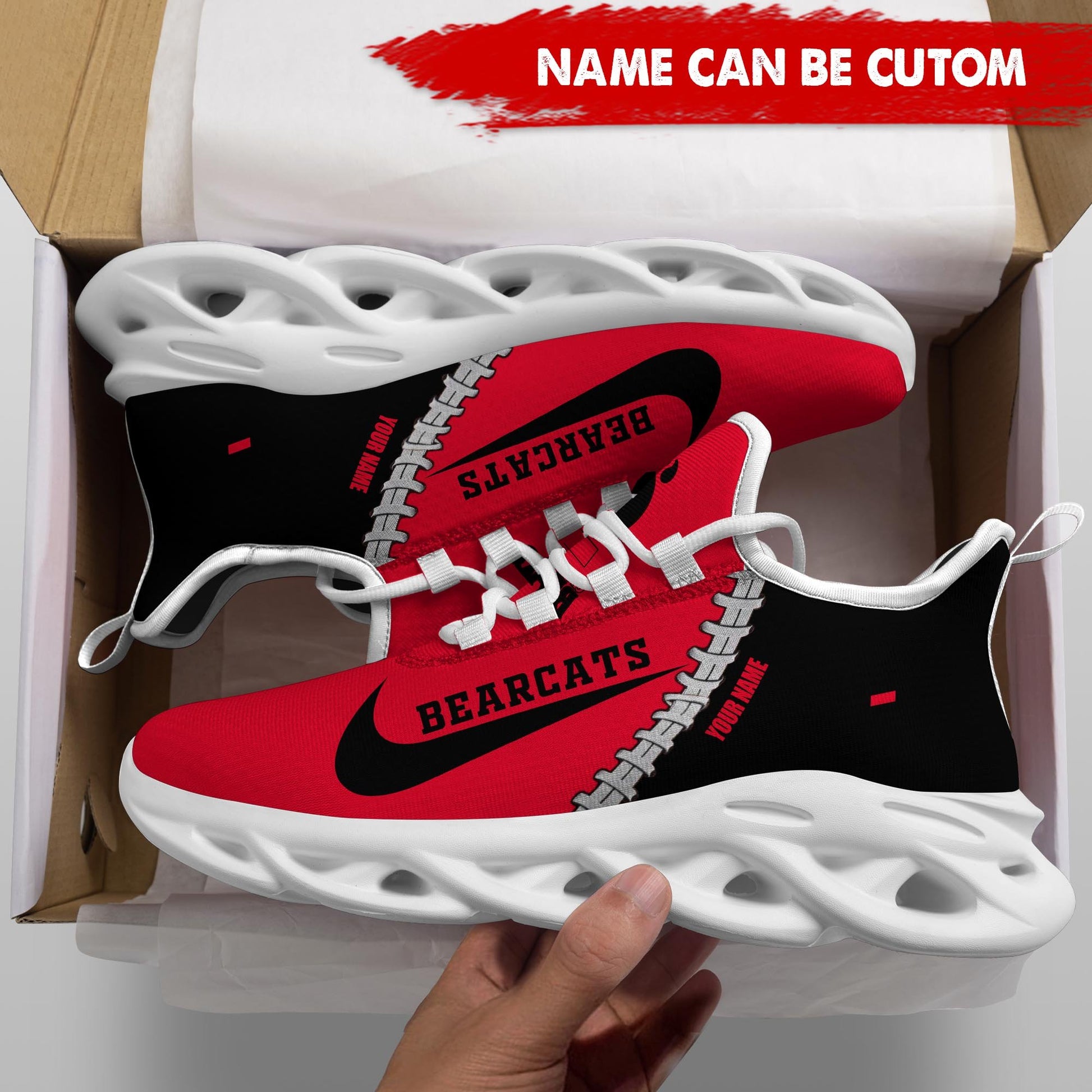 Ideafootwear Cincinnati Bearcats Max Soul Shoes Sneakers For Men And Women 1