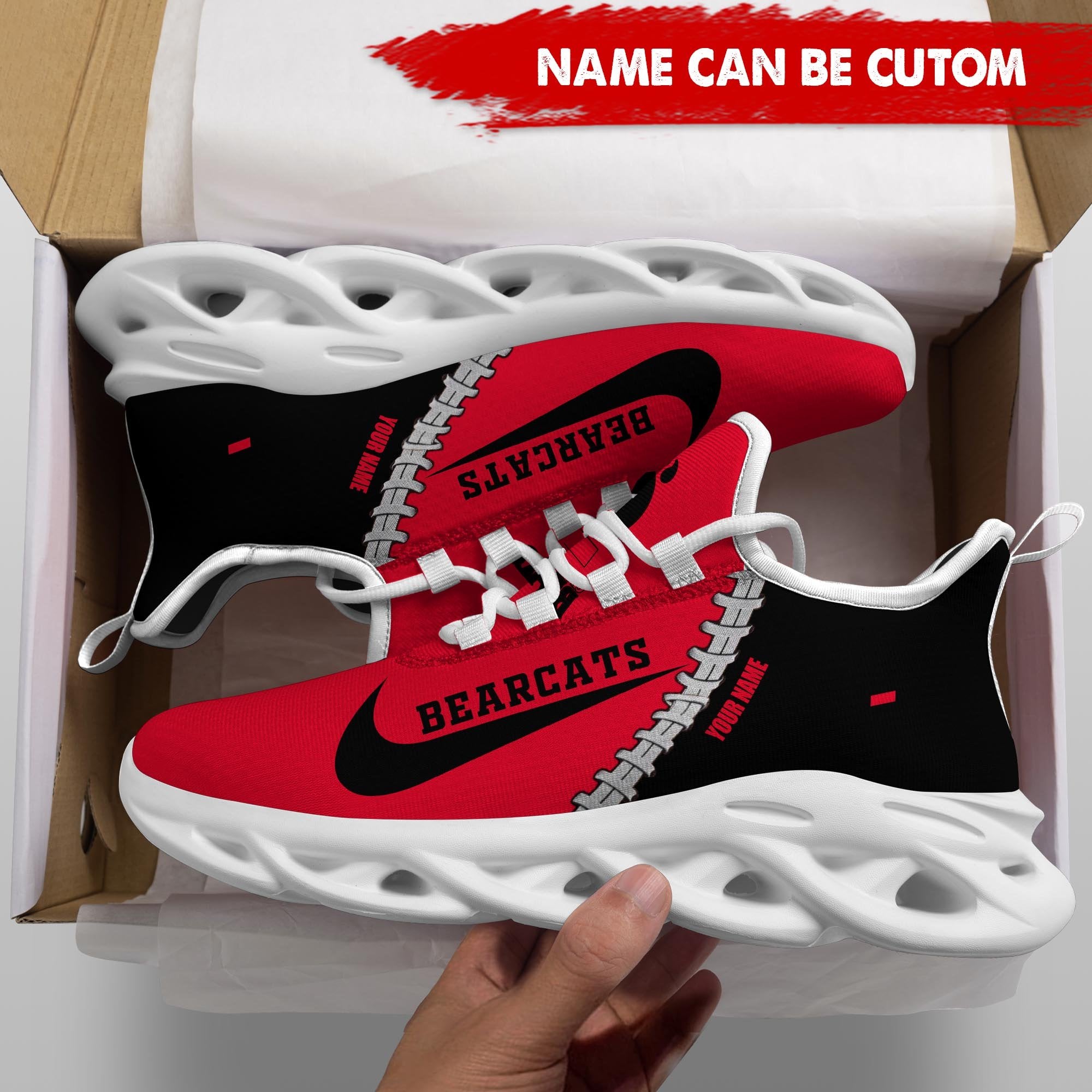 Ideafootwear Cincinnati Bearcats Max Soul Shoes Sneakers For Men And Women 1