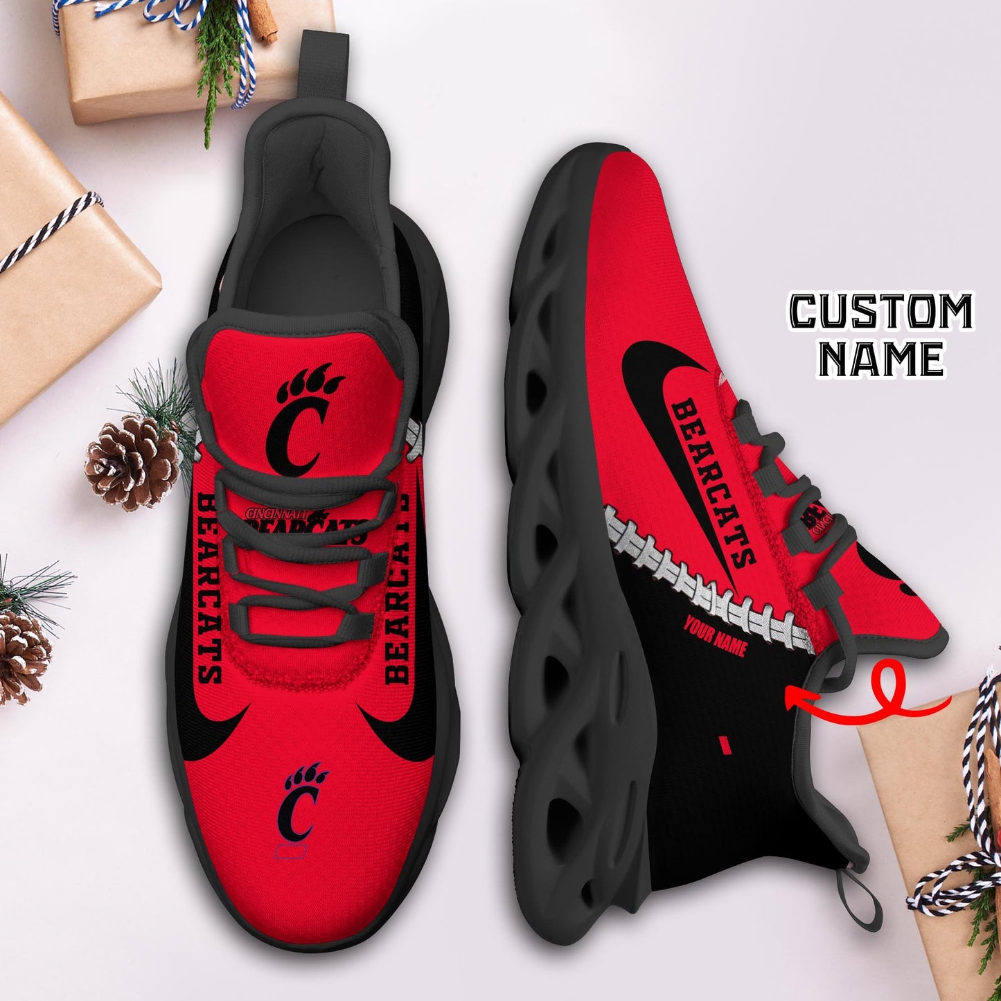 Ideafootwear Cincinnati Bearcats Max Soul Shoes Sneakers For Men And Women 1