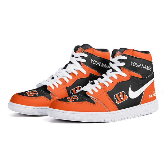 Ideafootwear Cincinnati Bengals AJ1 High Sneakers Shoes For Men And Women 12