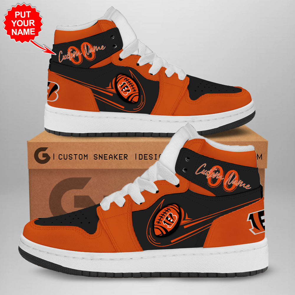 Ideafootwear Cincinnati Bengals AJ1 High Sneakers Shoes For Men And Women 7
