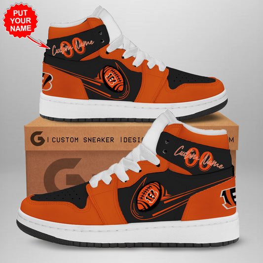 Ideafootwear Cincinnati Bengals AJ1 High Sneakers Shoes For Men And Women 7
