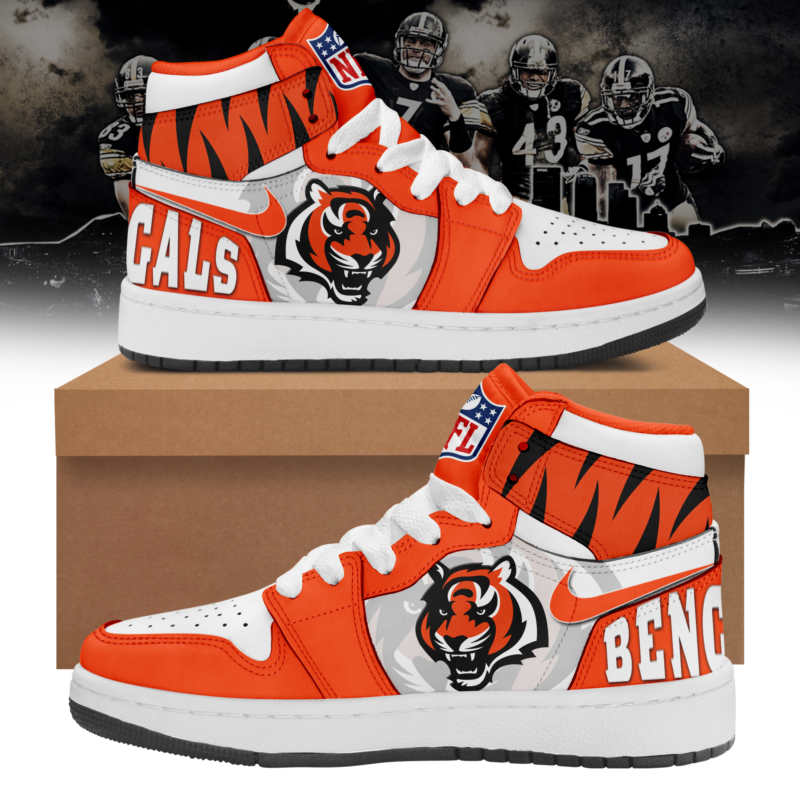Ideafootwear Cincinnati Bengals AJ1 High Sneakers Shoes For Men And Women 13