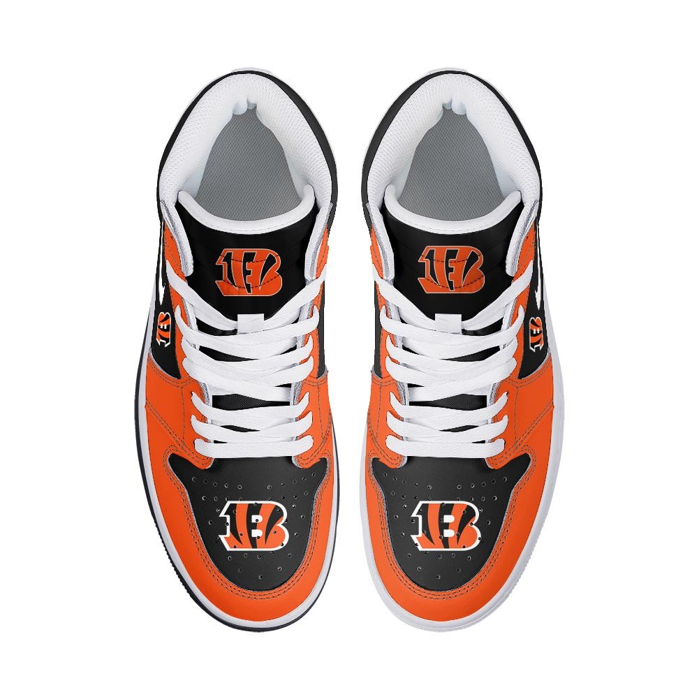 Ideafootwear Cincinnati Bengals AJ1 High Sneakers Shoes For Men And Women 12