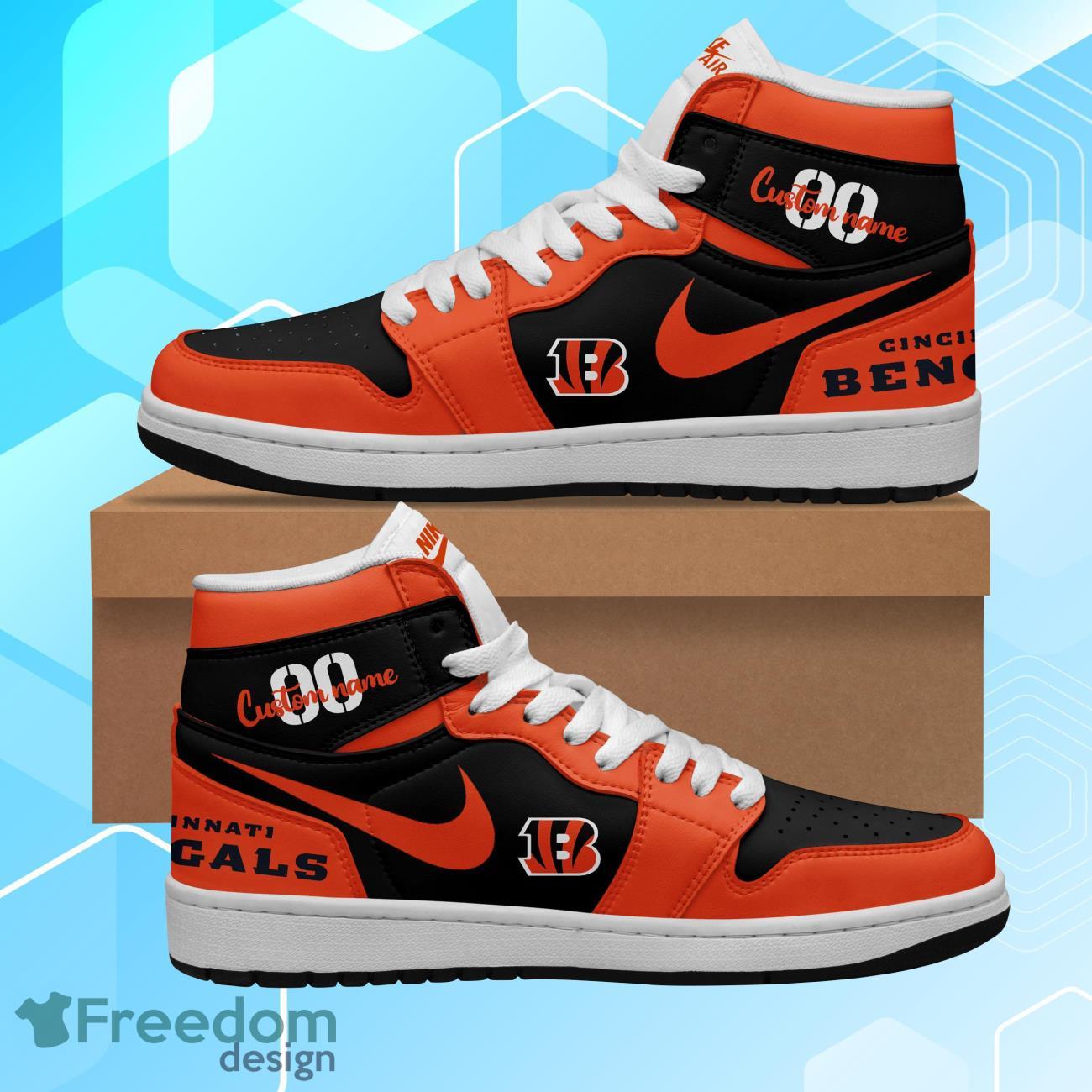Ideafootwear Cincinnati Bengals AJ1 High Sneakers Shoes For Men And Women 1