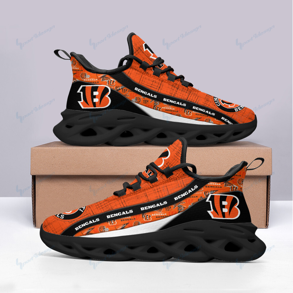 Ideafootwear Cincinnati Bengals Max Soul Shoes Sneakers For Men And Women 38