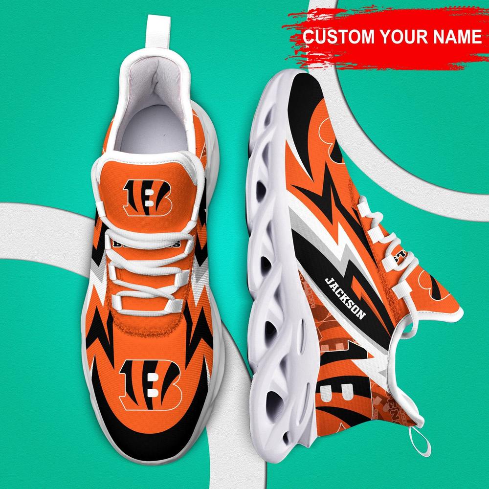 Ideafootwear Cincinnati Bengals Max Soul Shoes Sneakers For Men And Women 42