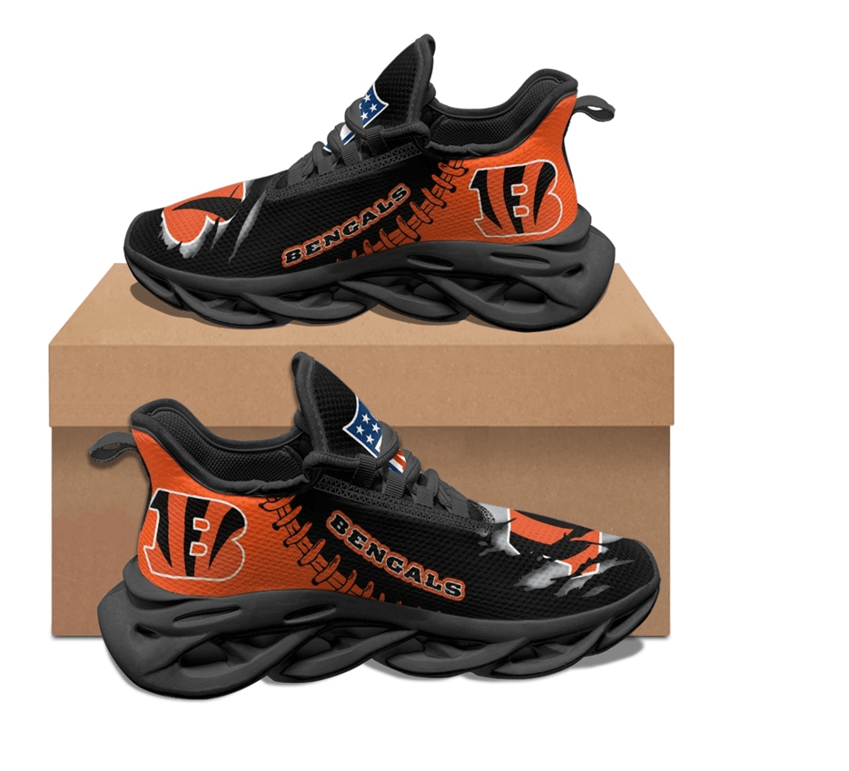 Ideafootwear Cincinnati Bengals Max Soul Shoes Sneakers For Men And Women 39