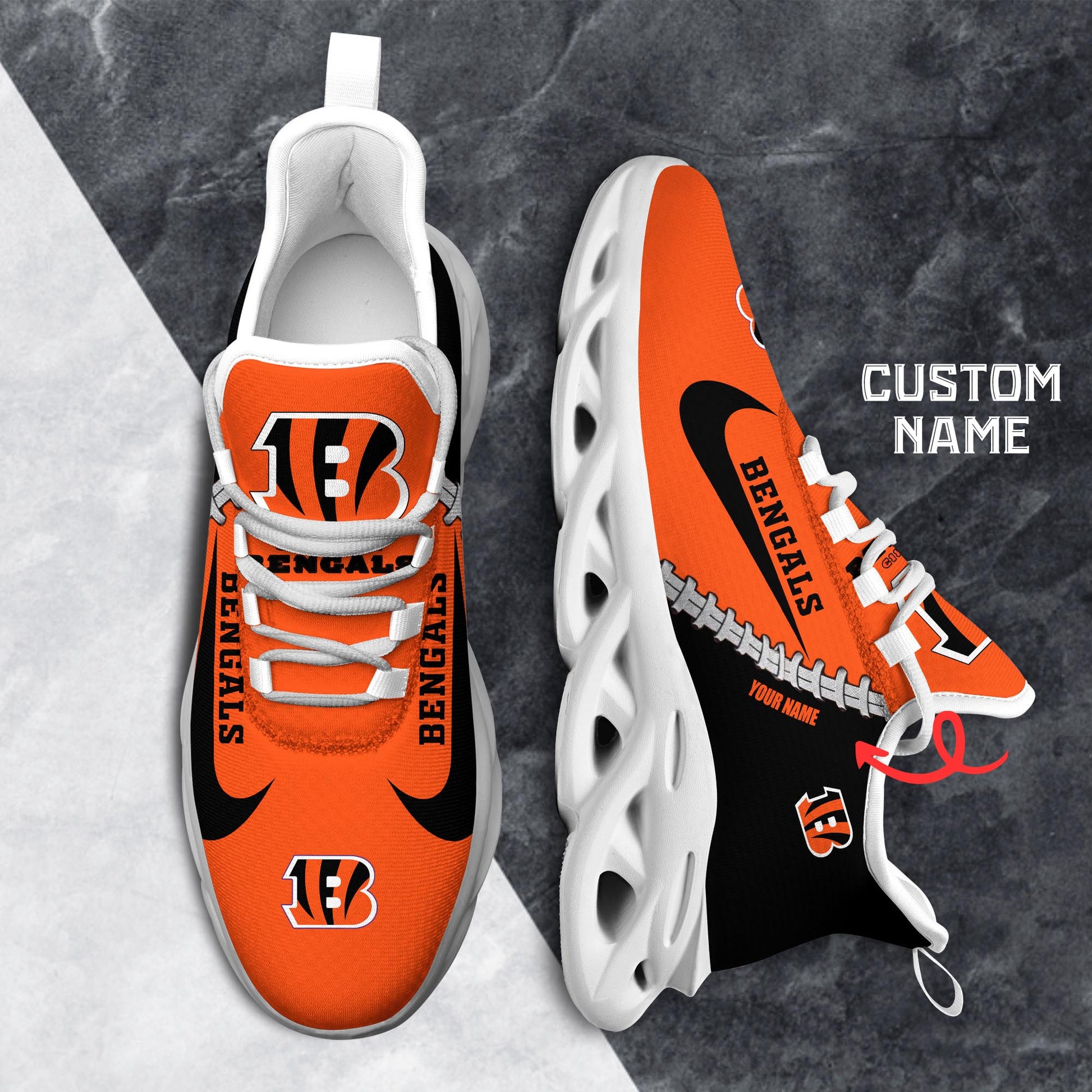 Ideafootwear Cincinnati Bengals Max Soul Shoes Sneakers For Men And Women 62