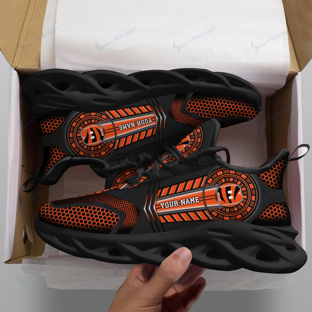 Ideafootwear Cincinnati Bengals Max Soul Shoes Sneakers For Men And Women 73