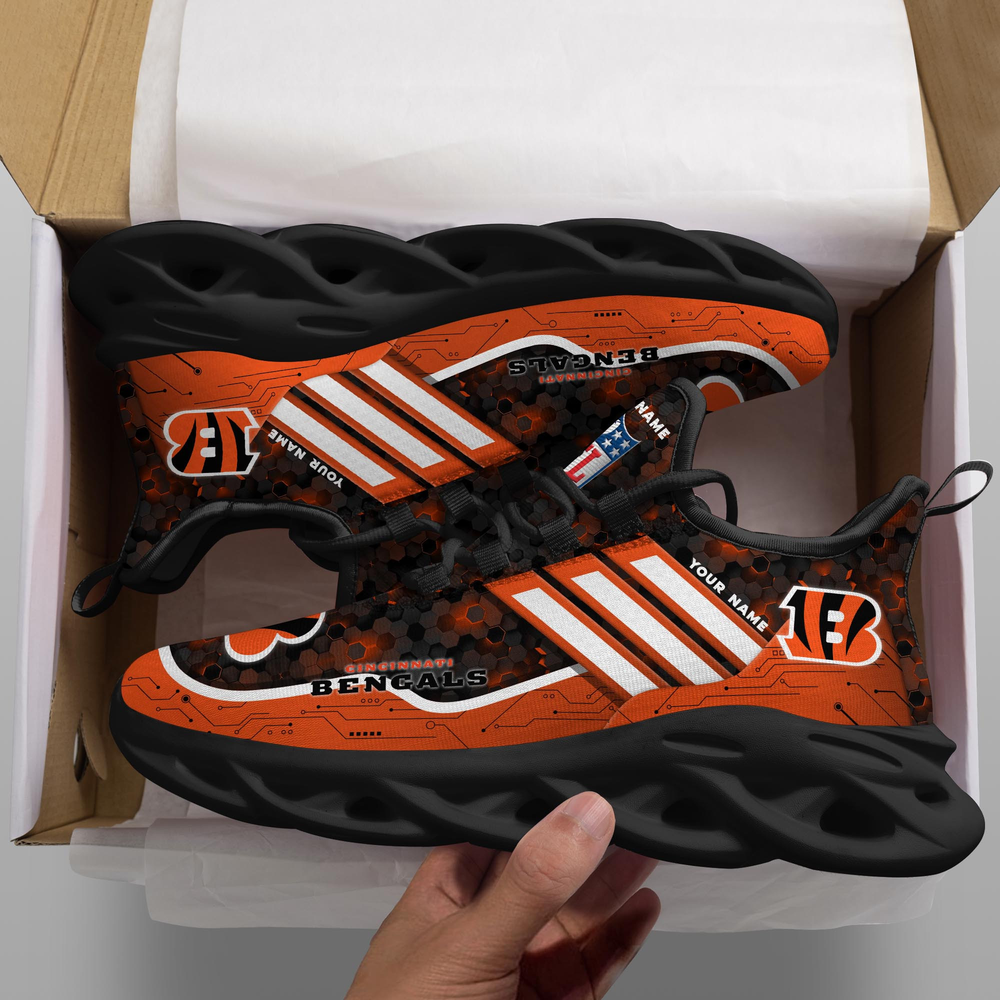Ideafootwear Cincinnati Bengals Max Soul Shoes Sneakers For Men And Women 74