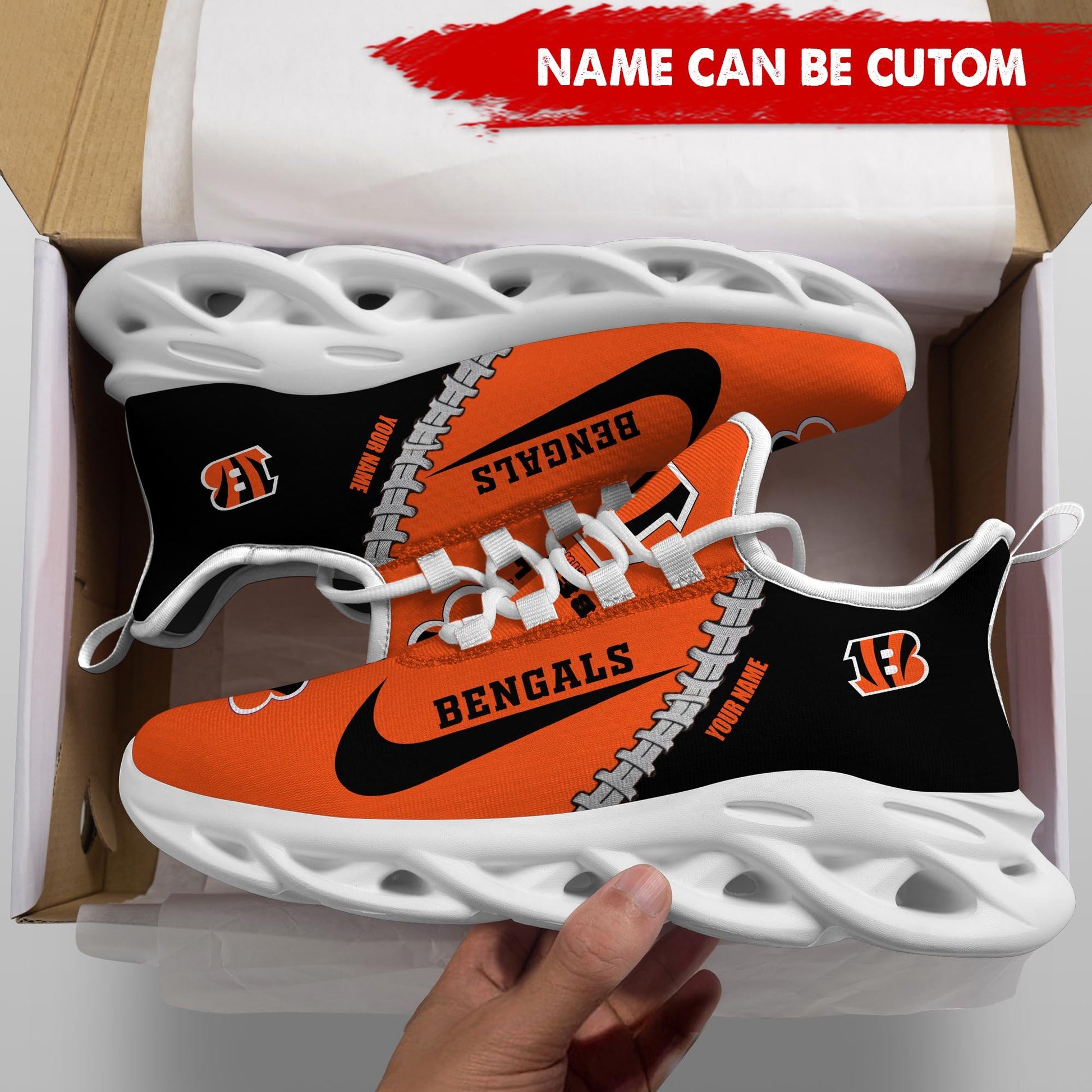 Ideafootwear Cincinnati Bengals Max Soul Shoes Sneakers For Men And Women 62