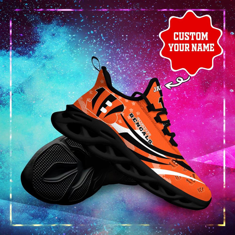 Ideafootwear Cincinnati Bengals Max Soul Shoes Sneakers For Men And Women 46