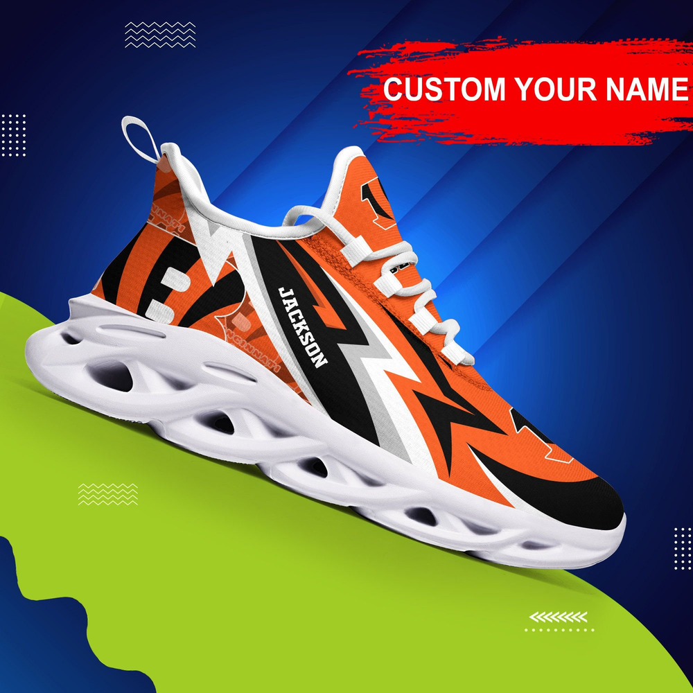 Ideafootwear Cincinnati Bengals Max Soul Shoes Sneakers For Men And Women 42