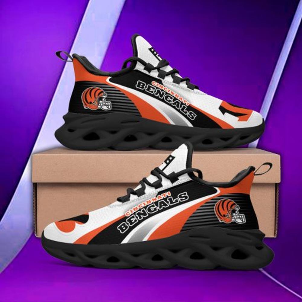 Ideafootwear Cincinnati Bengals Max Soul Shoes Sneakers For Men And Women 10