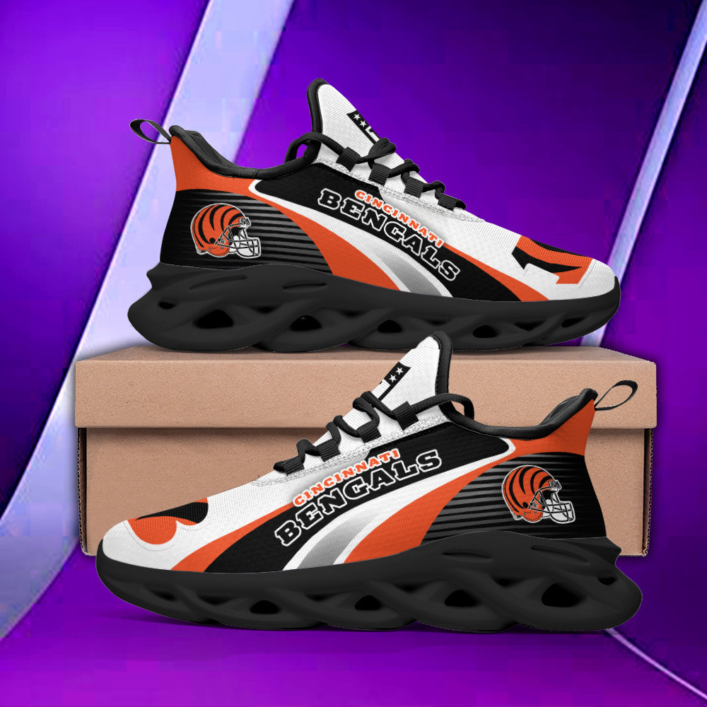 Ideafootwear Cincinnati Bengals Max Soul Shoes Sneakers For Men And Women 10