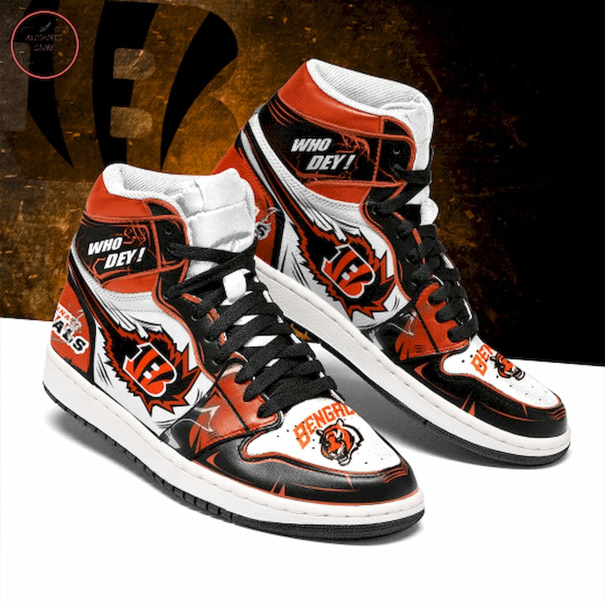 Ideafootwear Cincinnati Bengals NFL AJ1 High Sneakers Shoes For Men And Women 12