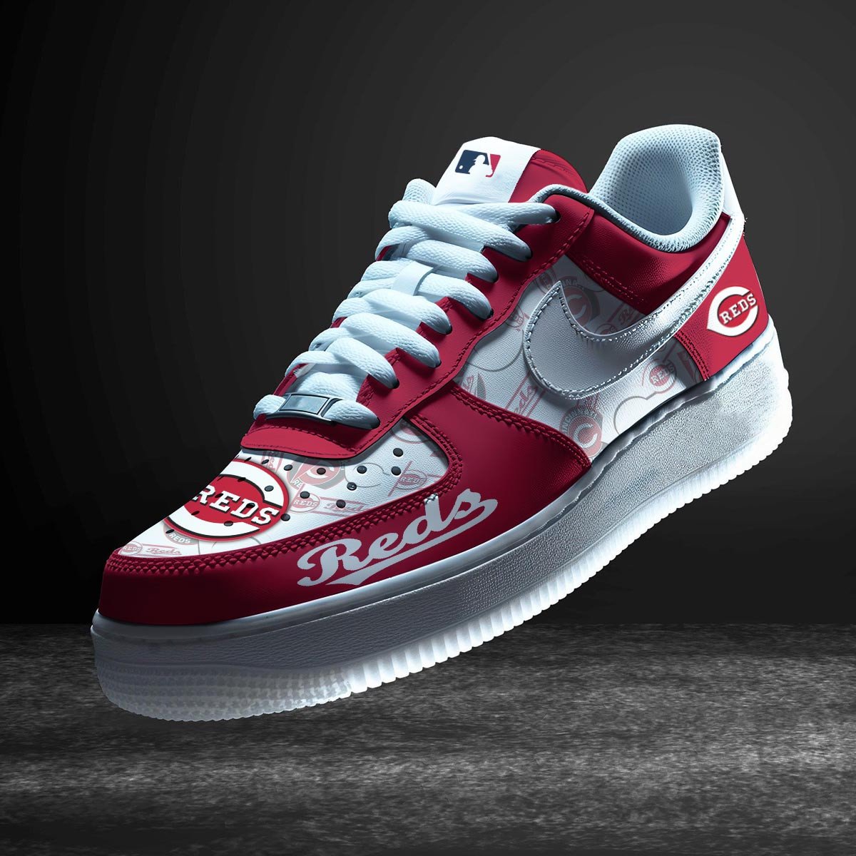 Ideafootwear Cincinnati Reds Air Low-Top Sneakers Shoes For Men And Women 3