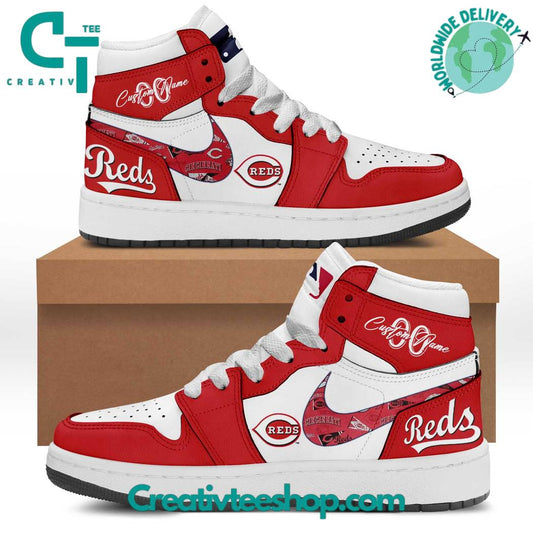 Ideafootwear Cincinnati Reds AJ1 High Sneakers Shoes For Men And Women 4