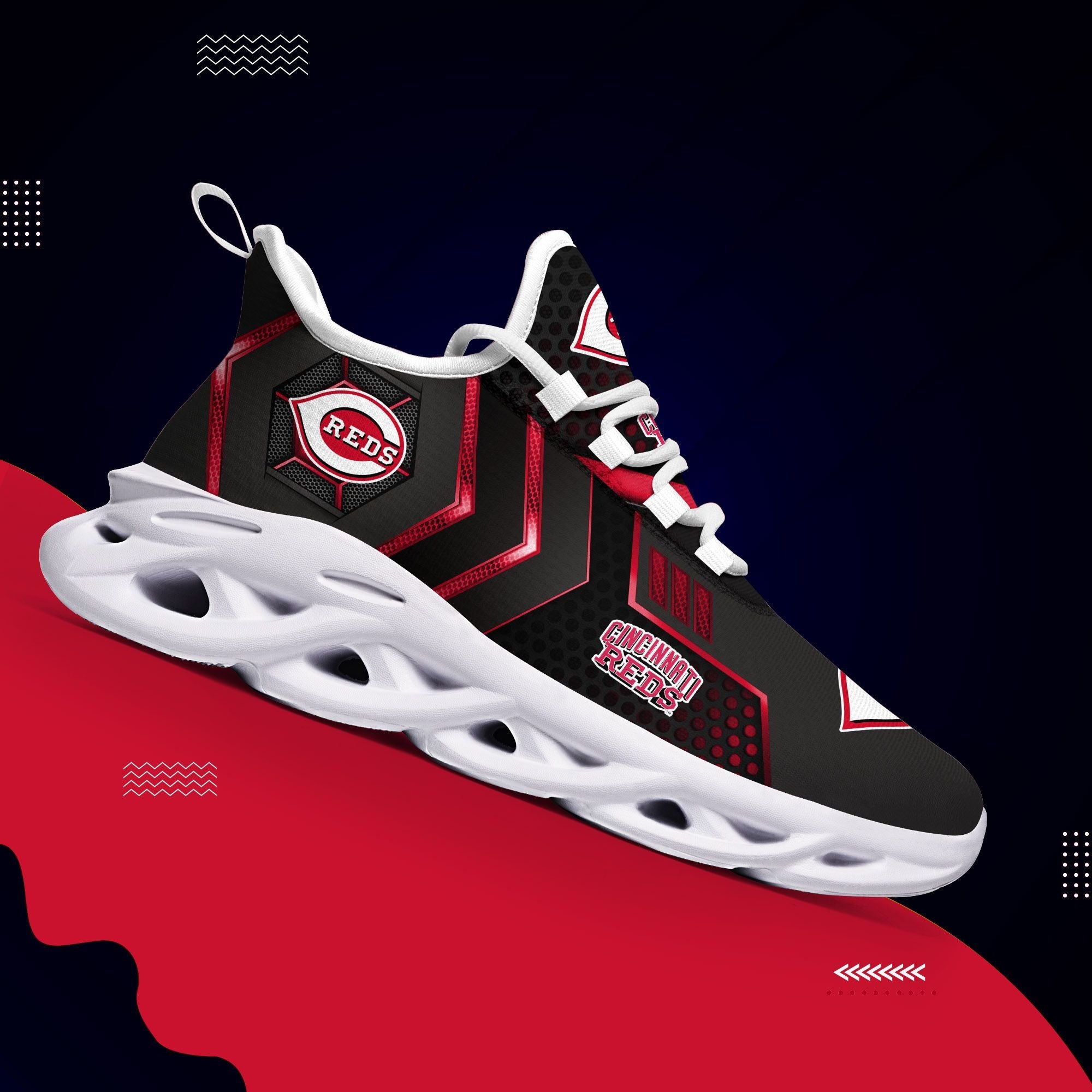 Ideafootwear Cincinnati Reds Max Soul Shoes Sneakers For Men And Women 1