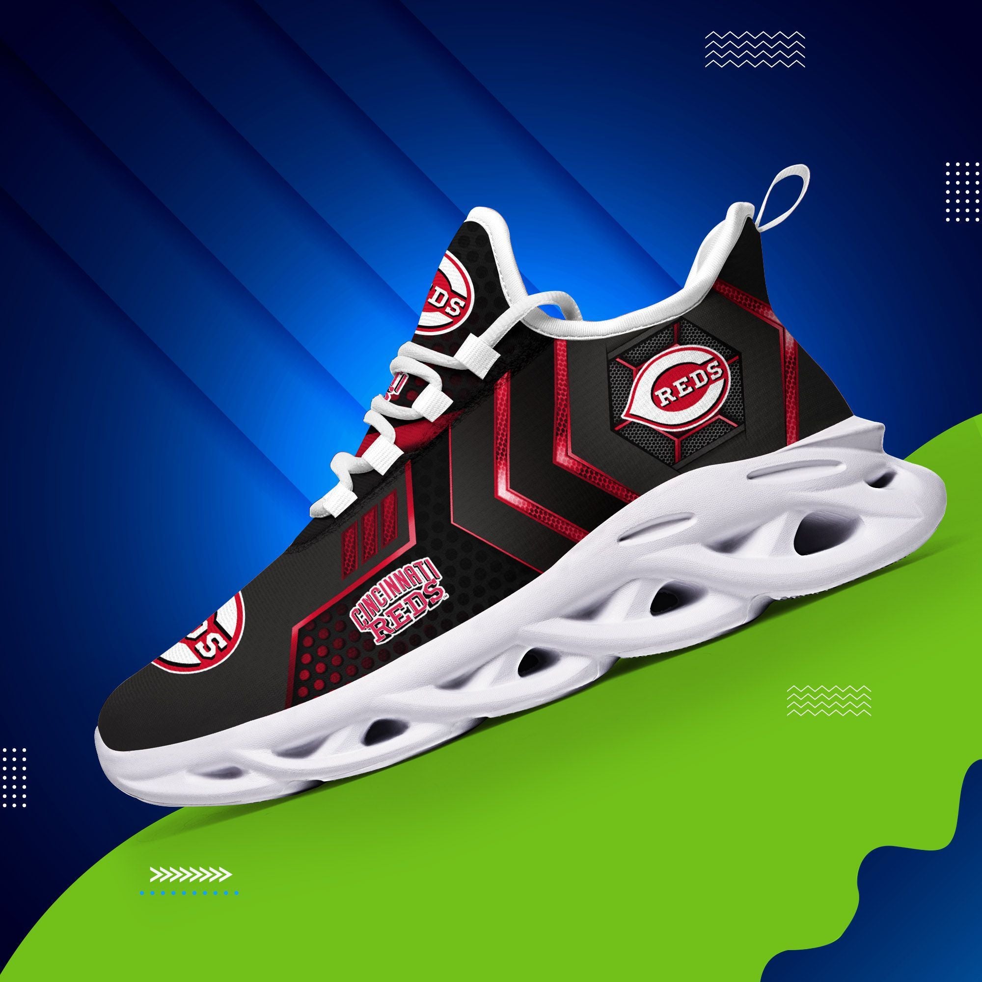 Ideafootwear Cincinnati Reds Max Soul Shoes Sneakers For Men And Women 1