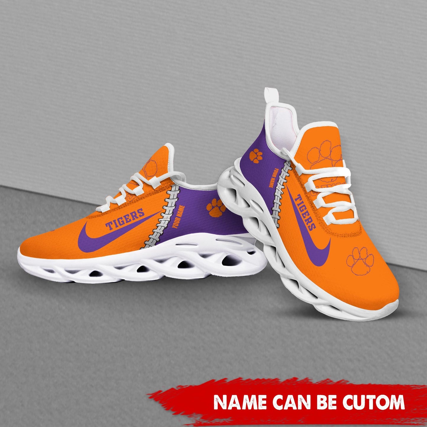 Ideafootwear Clemson Tigers Max Soul Shoes Sneakers For Men And Women 2