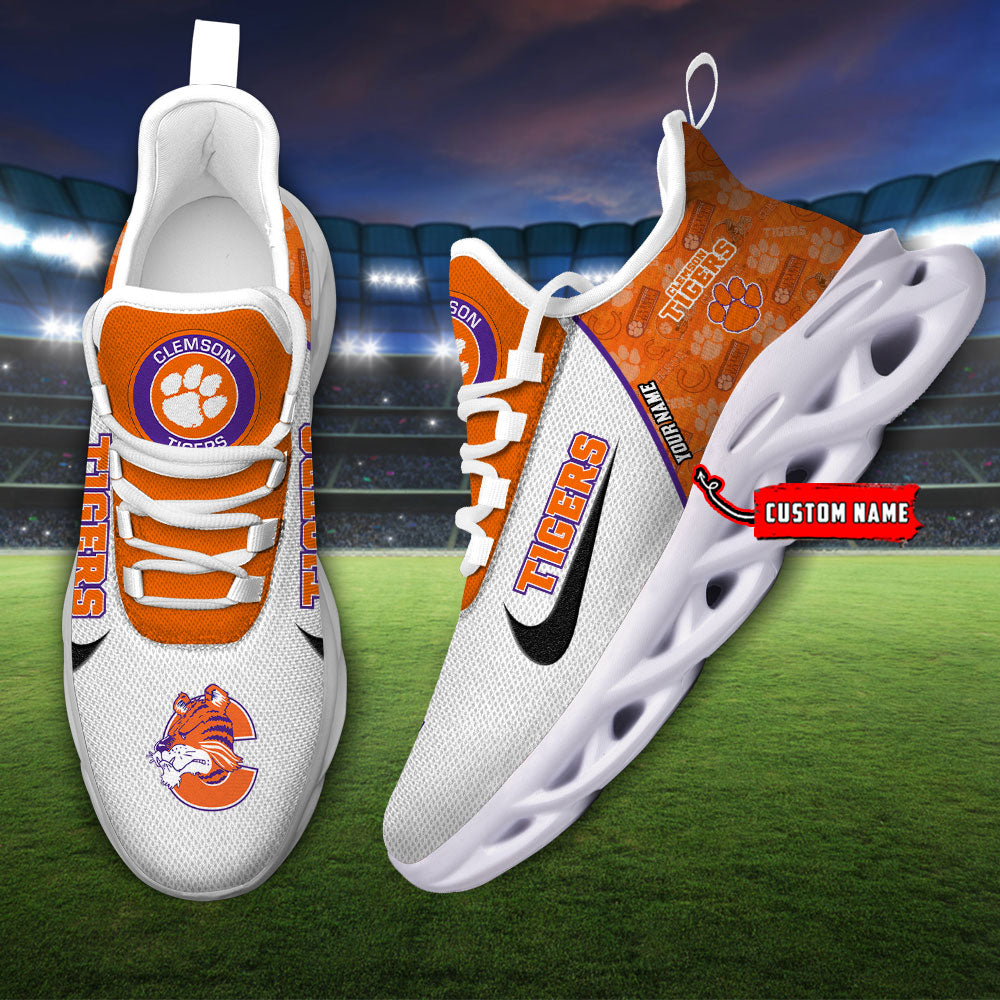 Ideafootwear Clemson Tigers Max Soul Shoes Sneakers For Men And Women 1