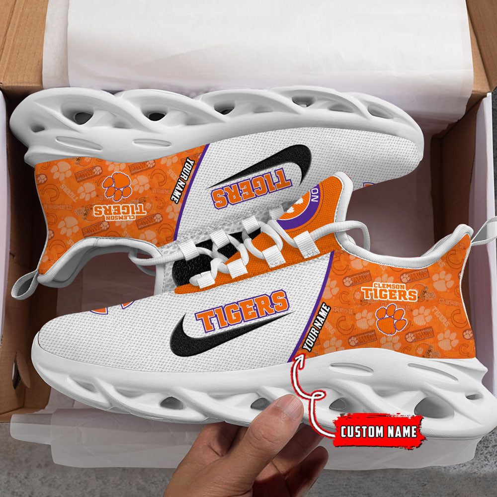 Ideafootwear Clemson Tigers Max Soul Shoes Sneakers For Men And Women 1