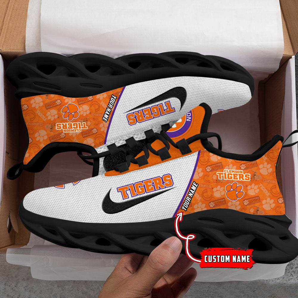 Ideafootwear Clemson Tigers Max Soul Shoes Sneakers For Men And Women 1
