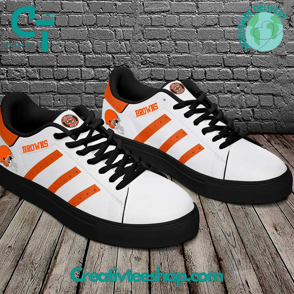 Ideafootwear Cleveland Brown Skate Stan Shoes Sneakes For Men And Women 1