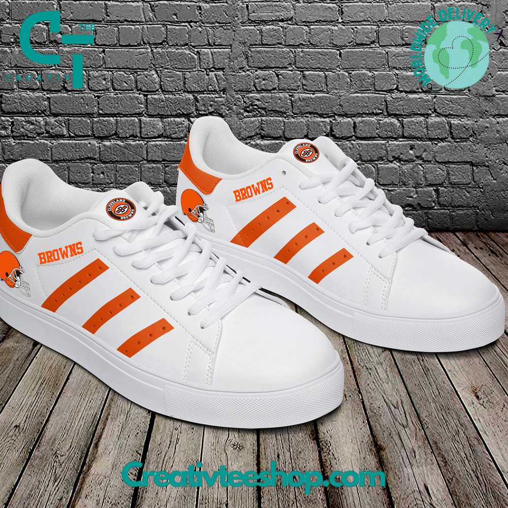 Ideafootwear Cleveland Brown Skate Stan Shoes Sneakes For Men And Women 1