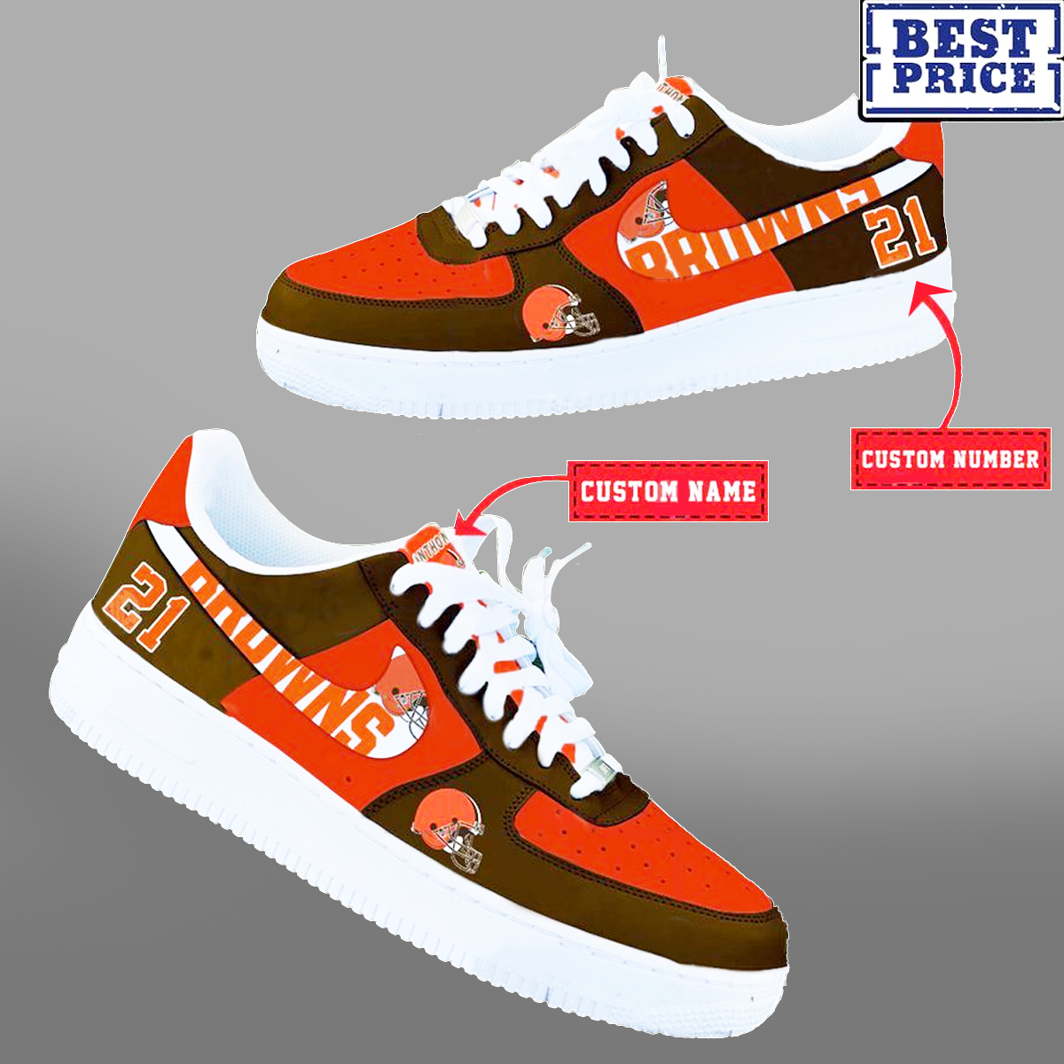 Ideafootwear Cleveland Browns Air Low-Top Sneakers Shoes For Men And Women 1