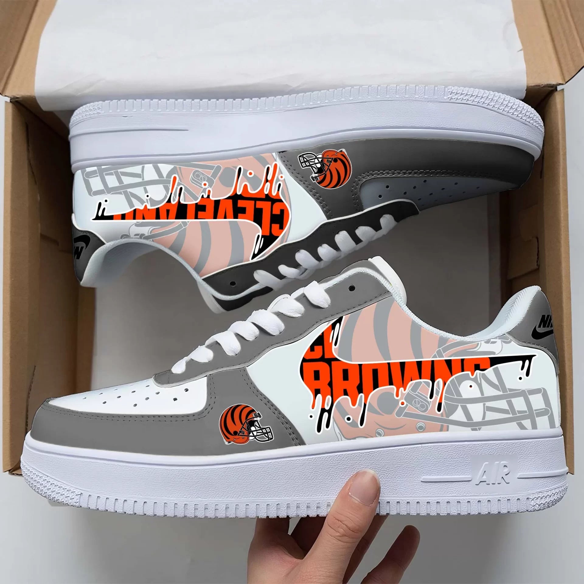 Ideafootwear Cleveland Browns Air Low-Top Sneakers Shoes For Men And Women 12