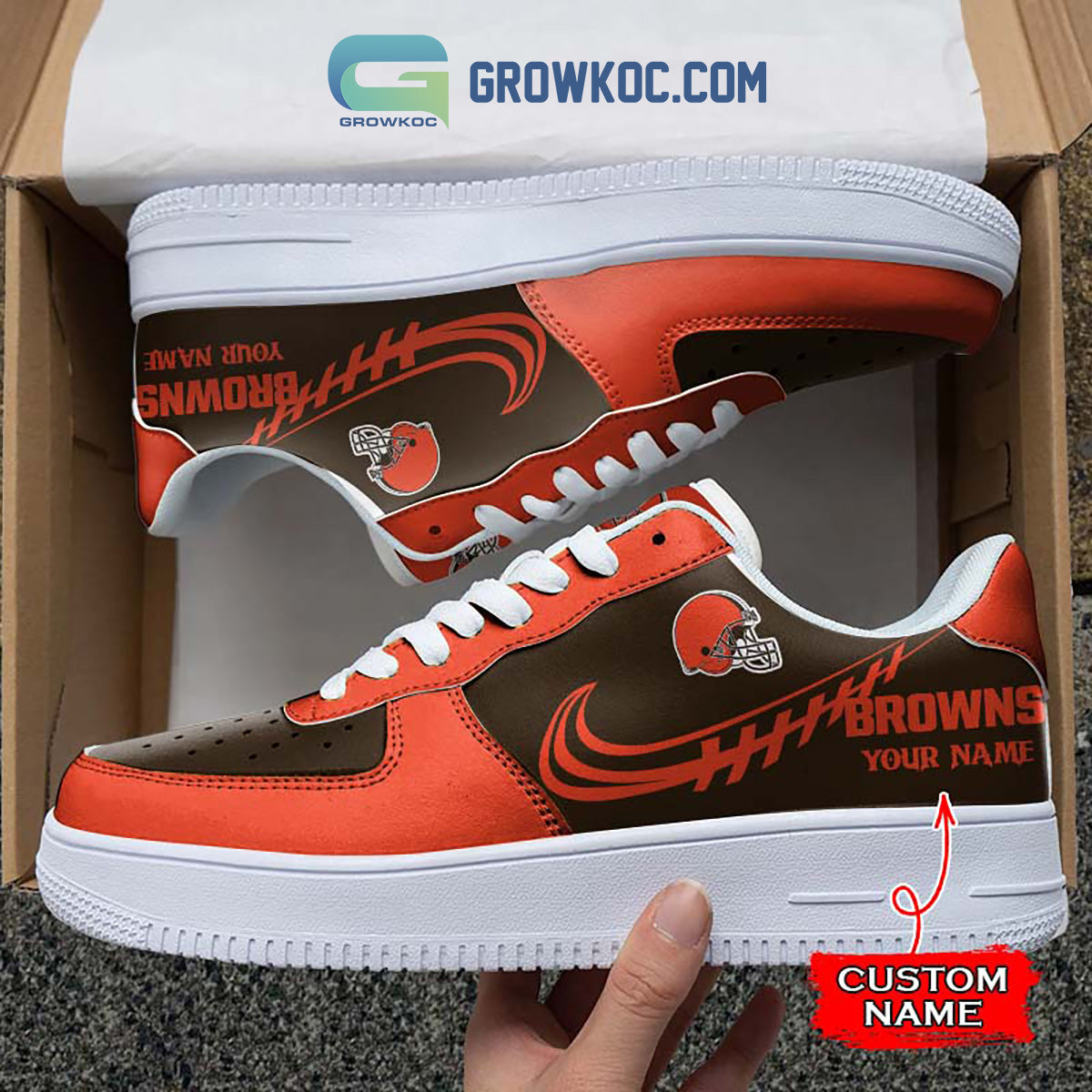 Ideafootwear Cleveland Browns Air Low-Top Sneakers Shoes For Men And Women 4