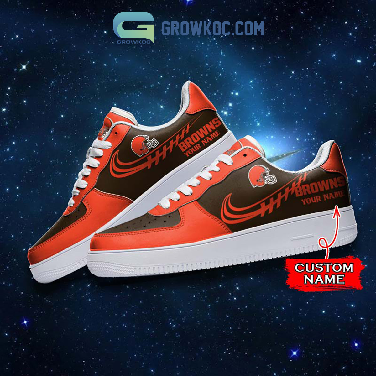 Ideafootwear Cleveland Browns Air Low-Top Sneakers Shoes For Men And Women 4
