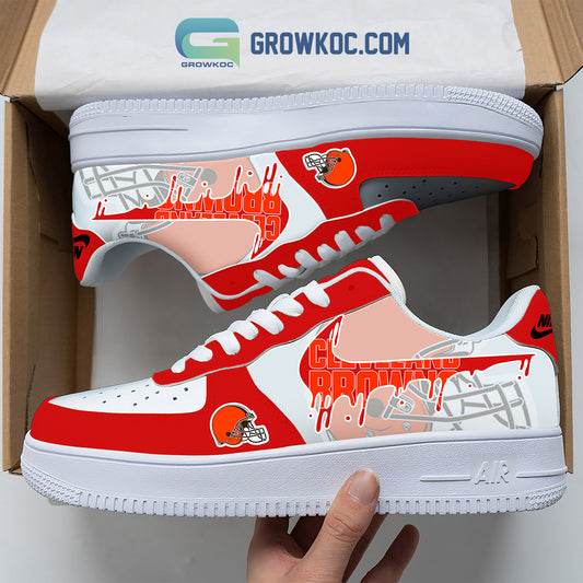 Ideafootwear Cleveland Browns Air Low-Top Sneakers Shoes For Men And Women 8