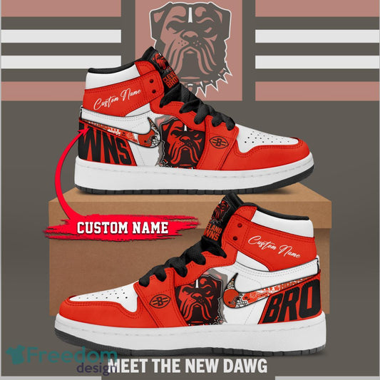 Ideafootwear Cleveland Browns AJ1 High Sneakers Shoes For Men And Women 5