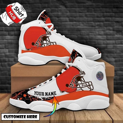 Ideafootwear Cleveland Browns AJ13 Sneakers Shoes For Men And Women 3