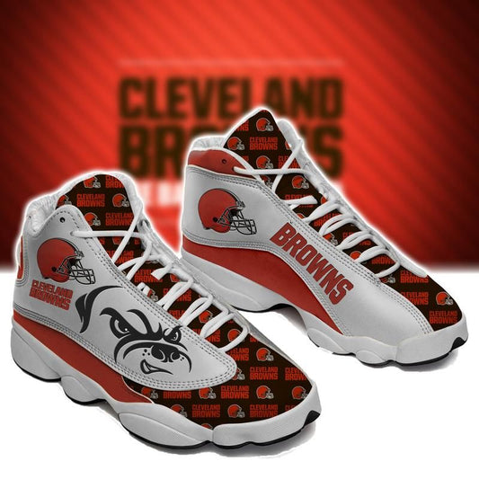 Ideafootwear Cleveland Browns AJ13 Sneakers Shoes For Men And Women 9