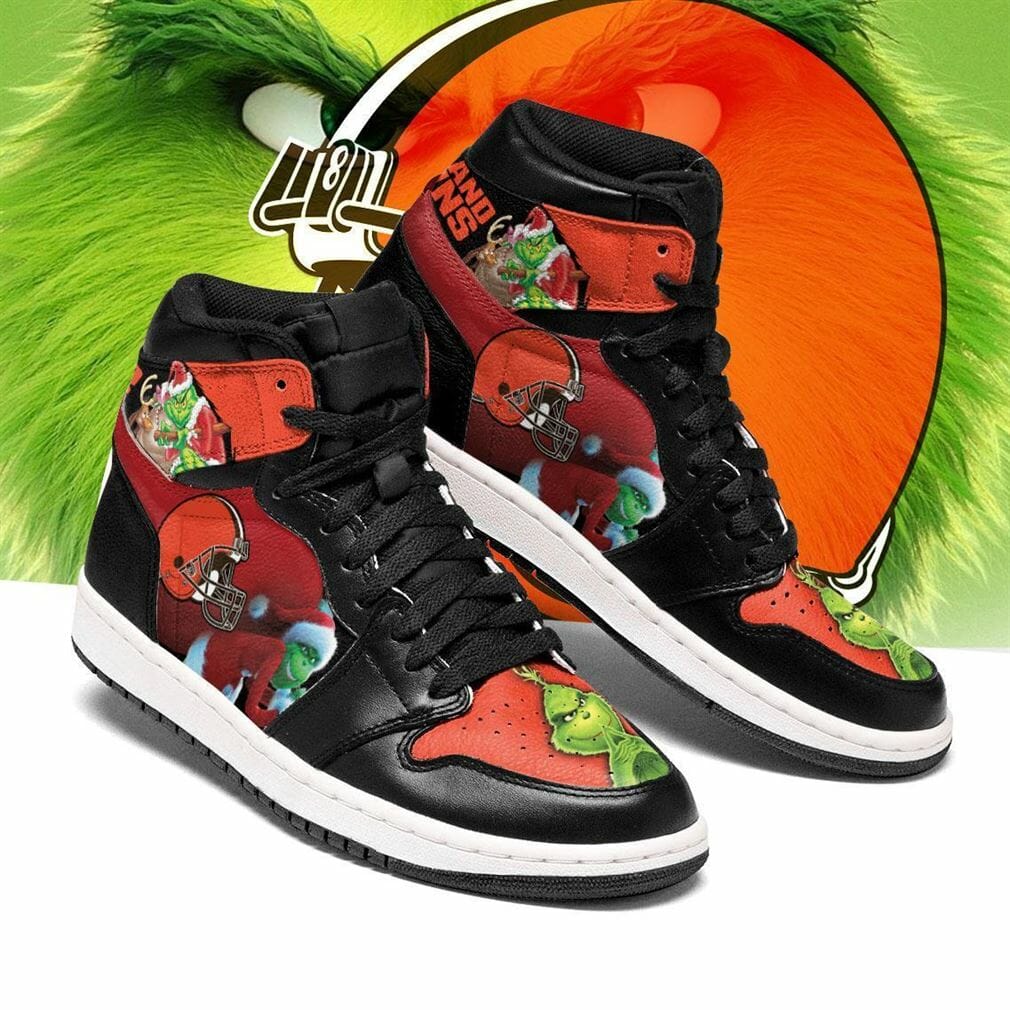 Ideafootwear Cleveland Browns NFL AJ1 High Sneakers Shoes For Men And Women 3