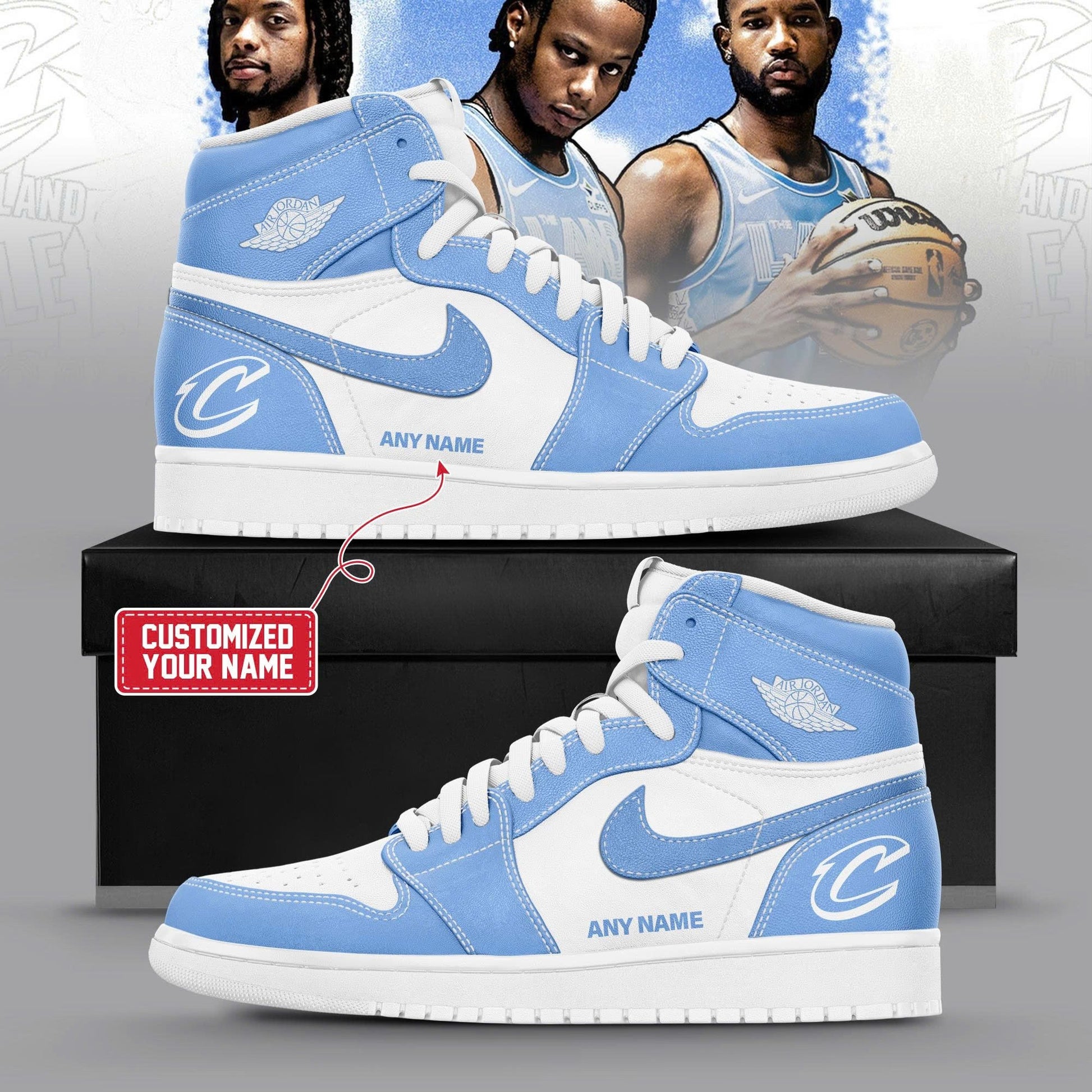 Ideafootwear Cleveland Cavaliers AJ1 High Sneakers Shoes For Men And Women 2